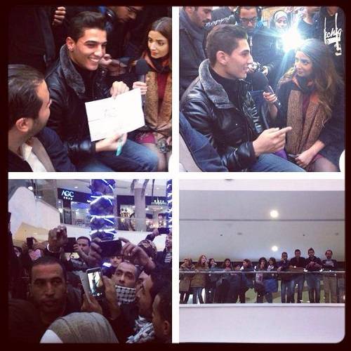 بالصور .. محمد عساف يوقع البومه في جاليريا مول عمان