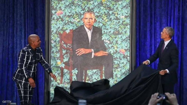 أوباما يسخر من نفسه بسبب لوحة زيتية