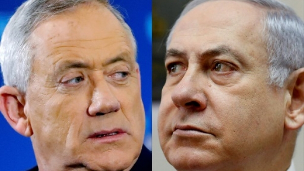 نتانياهو وغانتس يتبادلان إعلان الفوز