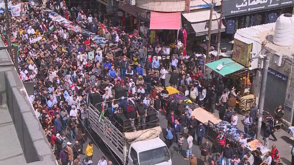 مسيرات وفعاليات تعم محافظات المملكة نصرة لغزة