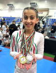زين العضايلة تحصد الذهبية في بطولة الأردن للجمباز