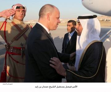 الأمير فيصل يستقبل الشيخ حمدان آل نهيان